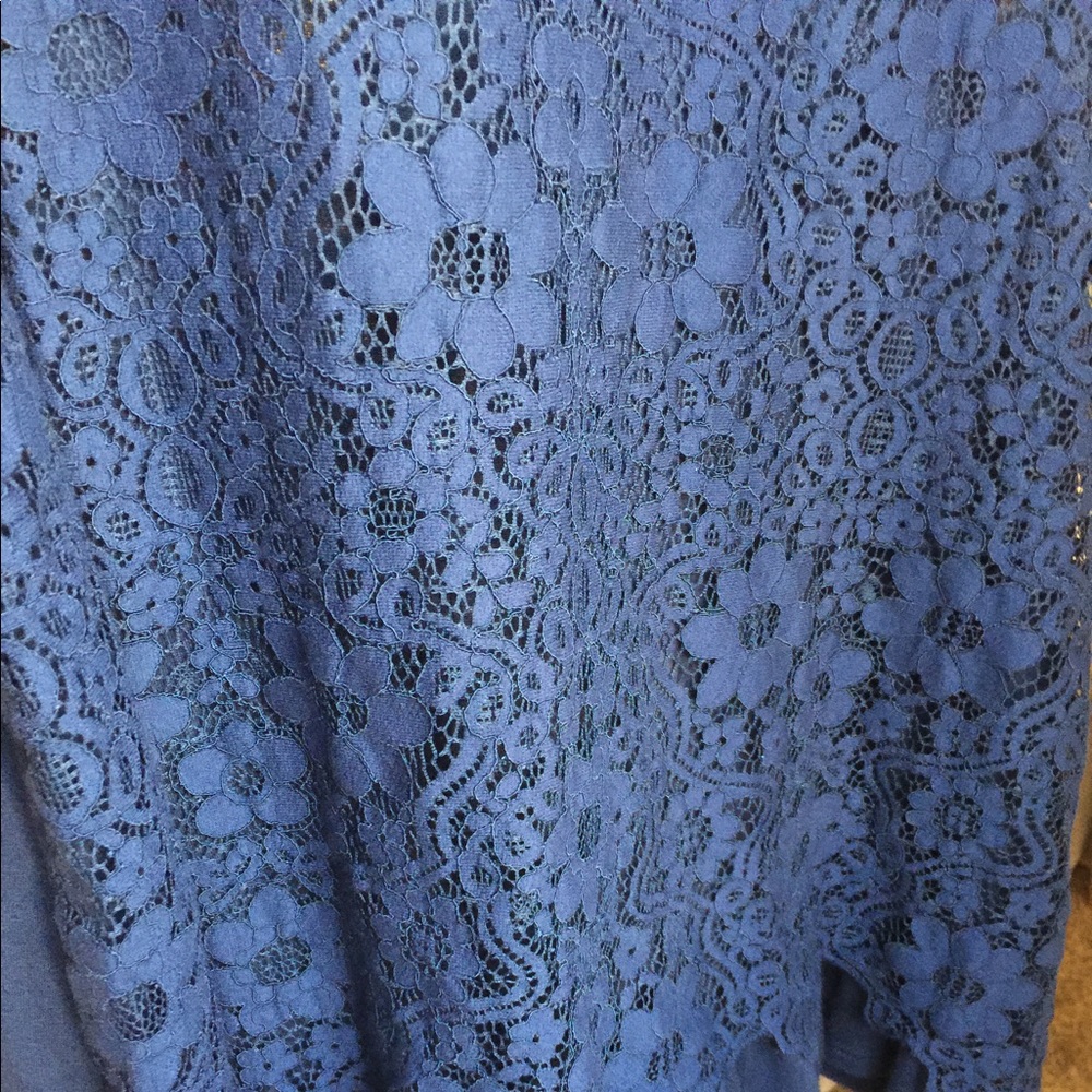 Lace Tank Top With Ruffle Bottom - Picture 2 of 9